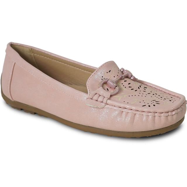 kozi Chaussures Plates Confort pour Femmes ML3250 Mocassins Décontractés à Enfiler avec Bout Rond Moc