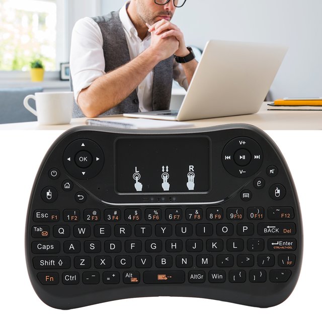 Mini Clavier, Mini Clavier Portable 2.4GHz Contrôleur Rechargeable avec Pavé Tactile pour PS3 TV PC Ordinateur Portable Lecteur TV Box