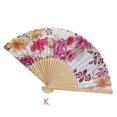 thumbnail image 2 of VogueV Ladies Satin Folding Fan - Elegant Handheld Cooling Accessory K, 2 of 3