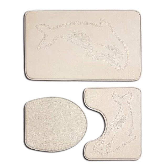 maskred 3x Bathroom Rug Sets Easy To Install Waterproof Anti-slip Multi-functional Eco-friendly Durable PJ210611-B001 1Set