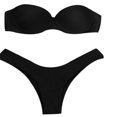 thumbnail image 1 of Women Summer Two-piece Bikini Set Push-up Padded Tube Top Triangle, 1 of 6