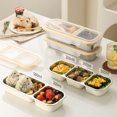 thumbnail image 2 of Maoww Convenient Stainless Steel Snack Containers For Kids Yogurt And Salad Dressings. Snack Box Container Steel natural color Two grids, 2 of 6