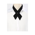 thumbnail image 2 of INSPIRE CHIC Nœud Papillon Unisexe d'Uniforme Scolaire Uni à Boutons Réglables à Croisillons Noir Taille Unique, 2 of 6