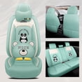 thumbnail image 2 of Maidao Car Seat Covers Leather Full Set for Chevrolet for Colorado 2015-Present 5 Seats Compatible Airbag Waterproof Front Rear Cushion Protector with Pillow and Headrest Green, 2 of 8