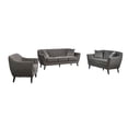 thumbnail image 3 of Topline Home Furnishings Sofa with 2 Pillows, Charcoal Velvet, 3 of 4