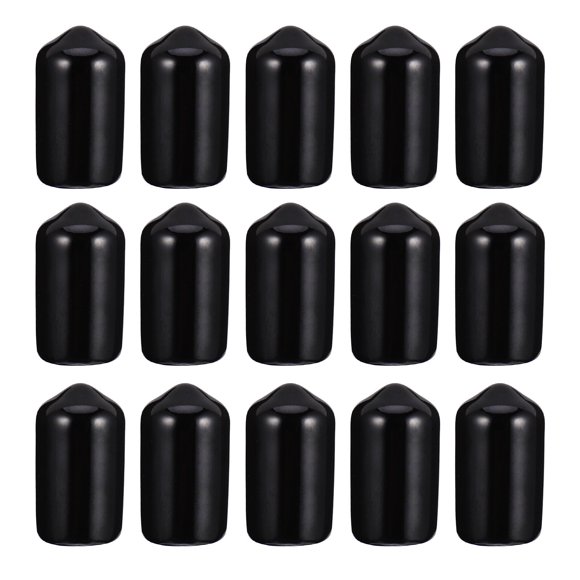 MasteelfCA 200pcs Round Flexible PVC Push-On End Caps Bolt Wire Screw Thread Protector Caps