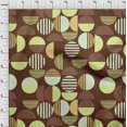 thumbnail image 4 of oneOone Velvet Brown Fabric Geometric Craft Projects Decor Fabric Printed By The Yard 58 Inch Wide, 4 of 4