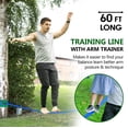 thumbnail image 3 of Dripex Ninja Warrior Obstacle Course for Kids - 2X60FT Slacklines with Most Complete Accessories for Kids, Climbing Rope Swing, Trapeze Swing, Ninja Wheel, Webbing Ladder Plus 1.2M Arm Trainer, 3 of 5