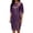 Purple, variant on QIUOMBBP Metallic Dresses for Women Mesh Short Sleeve A Line Midi Sundress Loose Casual Summer Party Dress Black L