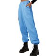 thumbnail image 2 of Innerwin Jogger Pants With Pockets Women Trousers Sports Solid Color Lounge Sweatpants Sky Blue L, 2 of 4