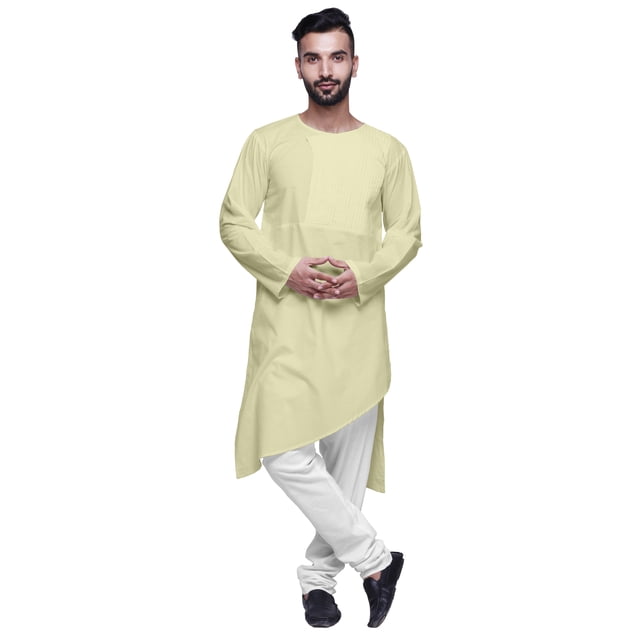 Atasi Kurta-Formen Indiens en Coton Uni à Manches Longues Ethniques pour Garçons