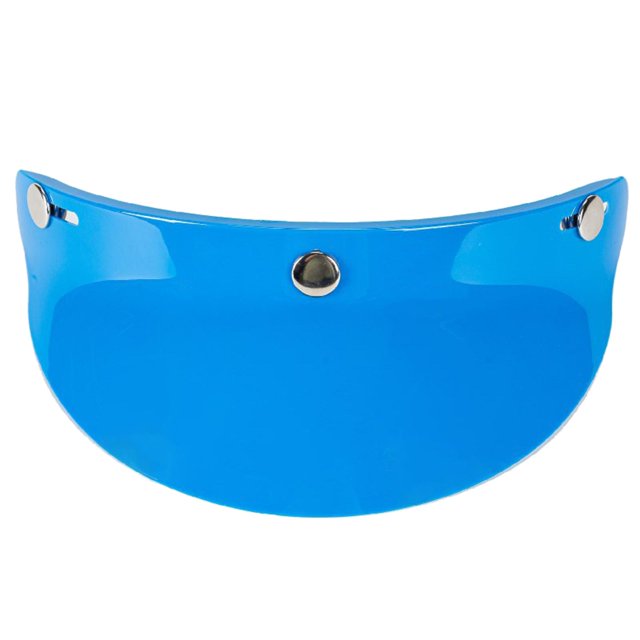 jinwen 3-Snap Visor Peak Open Face Sun Shade Protector Dark Blue