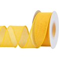 thumbnail image 1 of Joycrosso Burlap Wired Edge Ribbon 1.5 inch x 10 Yards, Yellow, Ideal for Crafting, Gift Wrapping, Wreath, Christmas Tree, and Rustic Wedding Decorations, 1 of 4