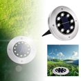 thumbnail image 2 of 12 Pack Solar Garden Lights Outdoor - 8 LED Solar Ground Lights, Waterproof In-Ground Landscape Lighting for Pathway, Lawn, Patio, Yard, and Walkway, 2 of 6
