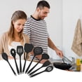 thumbnail image 4 of Nylon Kitchen Utensil Set Nonstick Safe Spoon Spatula Turner | Heat Resistant Cooking Tools for Stirring Flipping Serving | Soft Grip Handle Kitchen Gadgets for Nonstick Pots Pans Cookware, 4 of 6