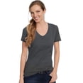 thumbnail image 1 of Hanes T-Shirt à Col en V Nano-T pour Femmes, 3TG, Charbon Chiné, 1 of 1