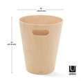 thumbnail image 4 of Umbra Woodrow Trash Can 2-Gallon (7.5 L) Capacity,Natural, 4 of 6