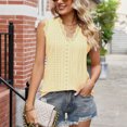 thumbnail image 5 of Birdeem Mode Femmes Été Col en V Dentelle Patchwork Sans Manches Haut Aguichant Blouse, 5 of 5