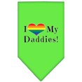 thumbnail image 1 of Bandana Imprimé "I Heart My Daddies" Vert Lime Petit, 1 of 1