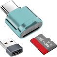 thumbnail image 1 of TF Card Reader, Micro SD Card Reader, Type C TF Memory Card Reader Adapter with USB C to USB Adapter Compatible with Laptops, MacBook, Samsung Galaxy (Grey), 1 of 5