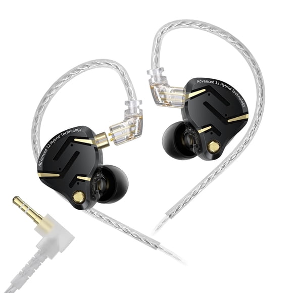 KZ ZS12 PRO 2 in Ear Monitor Headphones, 5BA+1DD 6 Hybrid Driver Gaming Earbuds Wired Earphones, HiFi Clarity Sound Immersive Bas