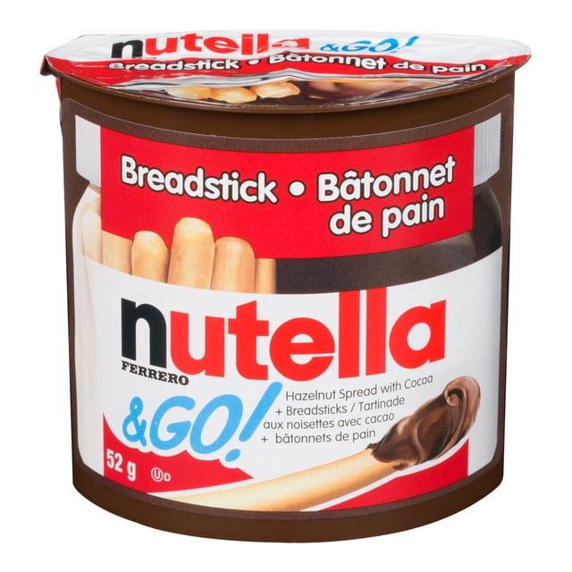 Nutella Nutella et Galettes de Pain Sachets Collation / 52 G/unité, 24 Unités/caisse