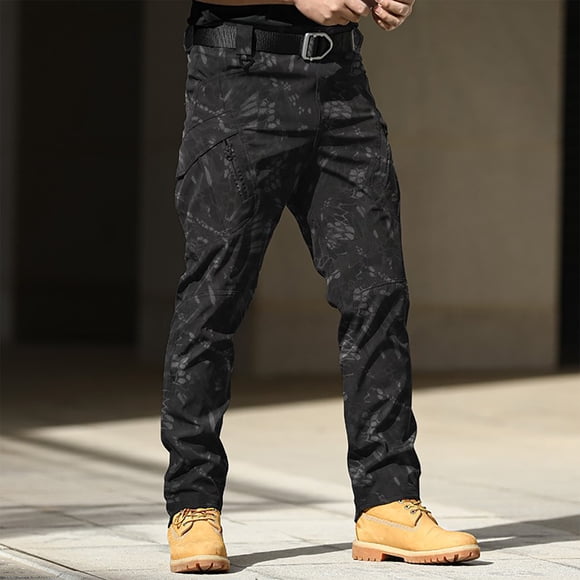 cllios Camo Cargo Pants for Men Military Cargo Tactical Pants Ripstop Lightweight Stretch Work Trousers Outdoor Hiking Pants