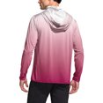 thumbnail image 4 of Pisexur Sun Protection Clothing Men UPF 50 Long Sleeve Shirt Men Printing Summer Sunscreen Is Breathable Long Sleeve With A Mask Hooded Blouse Hot Pink,M, 4 of 7
