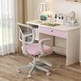thumbnail image 4 of Costway Kids Desk Chair Children Study Chair with Adjustable Height, Armrest & Footrest Pink, 4 of 10