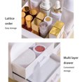 thumbnail image 2 of Desktop Cosmetic Storage Box With Holder Organization Mounting Drawers Makeup Case Dustproof Plastic Multifunctional Household Skincare Holder Green, 2 of 8