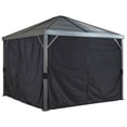 thumbnail image 1 of Sojag Sanibel 8 x 8 x 7 ft Light Grey Curtains for Gazebo, Polyester, 1 of 7