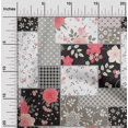 thumbnail image 2 of oneOone Georgette Viscose Black Fabric Asian Floral Mix Patch Craft Projects Decor Fabric Printed By The Yard 42 Inch Wide, 2 of 4
