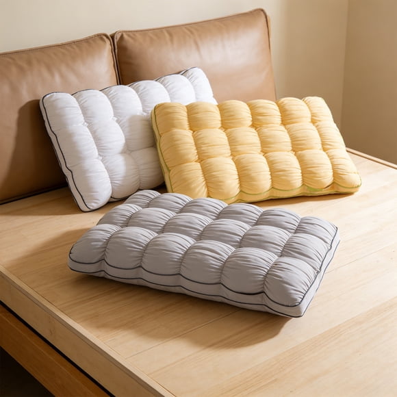 pstuiky French Cloud-Style Pillow Insert Cervical Support & Sleep Aid Soft Full-Head Pillow 74X48Cm (29X19 Inches) Hypoallergenic Polyester Fill