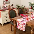 thumbnail image 1 of Boovnll Valentines Day Table Runner, 13x47" Valentine's Day Printing Table Runner, Valentines Table Runner for Holiday Kitchen Dining Table, Party Decor, Valentines Day Decorations, 1 of 6