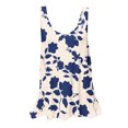 thumbnail image 1 of UPPADA Camisoles d'Été pour Femmes à Col Rond Coupe Ample T-Shirts Décontractés Mode Sans Manches Vêtements de Plage Ourlet Fluide Chandails à Enfiler Hauts Plage Boho Vêtements oferta Relampago Bleu,P, 1 of 4
