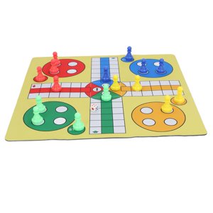 Ludo Chess Set, Improve Logic Thinking Ludo Board Game with 1  for Indoor