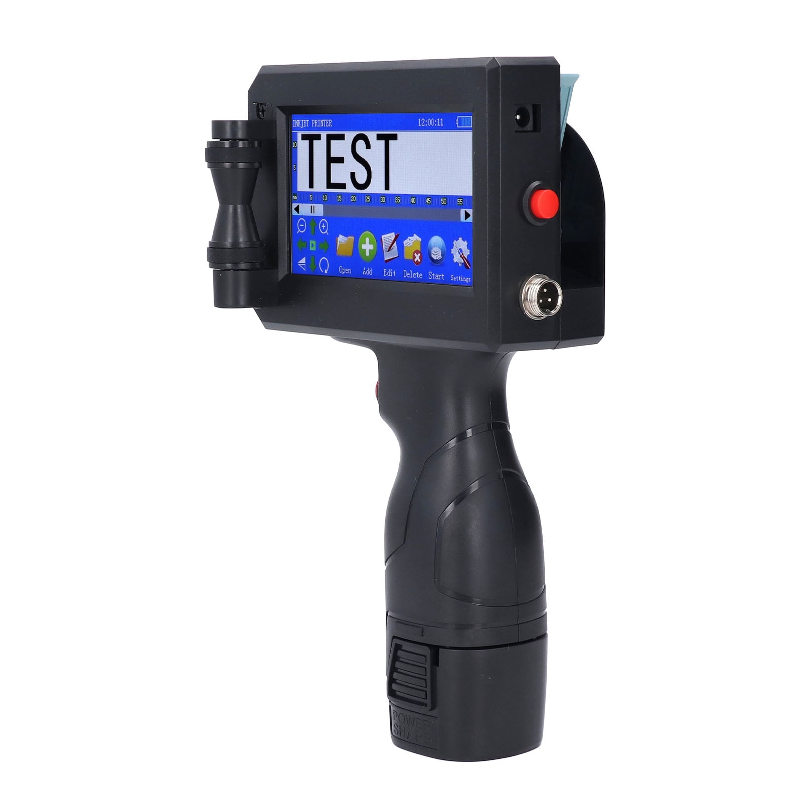 Handheld Inkjet Printer, Upgraded Portable Handheld Printer with 4.3 Inch Touchscreen, 2-12.7mm Printing Height Adjustable, BT Connection, with Cartridge