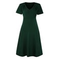 thumbnail image 2 of UPPADA Robe de Cocktail pour Femmes à Manches Longues Robe d'Invitée de Mariage Fente Latérale Jolie Robe Formelle Évasée Taille Haute Robe de Fête Robe de Bal Robe de Cocktail Liquidation en Liquidation, 2 of 7
