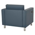 thumbnail image 4 of Chaise Atlantic avec Station de Recharge Simple en Tissu Bleu Dillon, 4 of 5