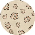 thumbnail image 1 of Ahgly Company Tapis de Zone Beige pour Intérieur, Lavable à la Machine, Rond, Style Transitionnel, Mocassin, 4 Pieds Rond, 1 of 7