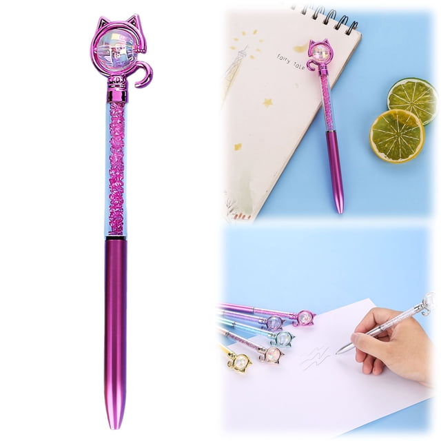 Meiiso Hot Pink Cat Ballpoint Pen - 2Ml Ergonomic Retractable Writing Pen, Large Inventory Clearance Flash Purchase