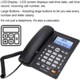 thumbnail image 2 of ATTOE Telephone Corded Dual-Port Extension Set Corded Telephone Multi-Functional Landline Phone ABS Large Buttons(Black), 2 of 5