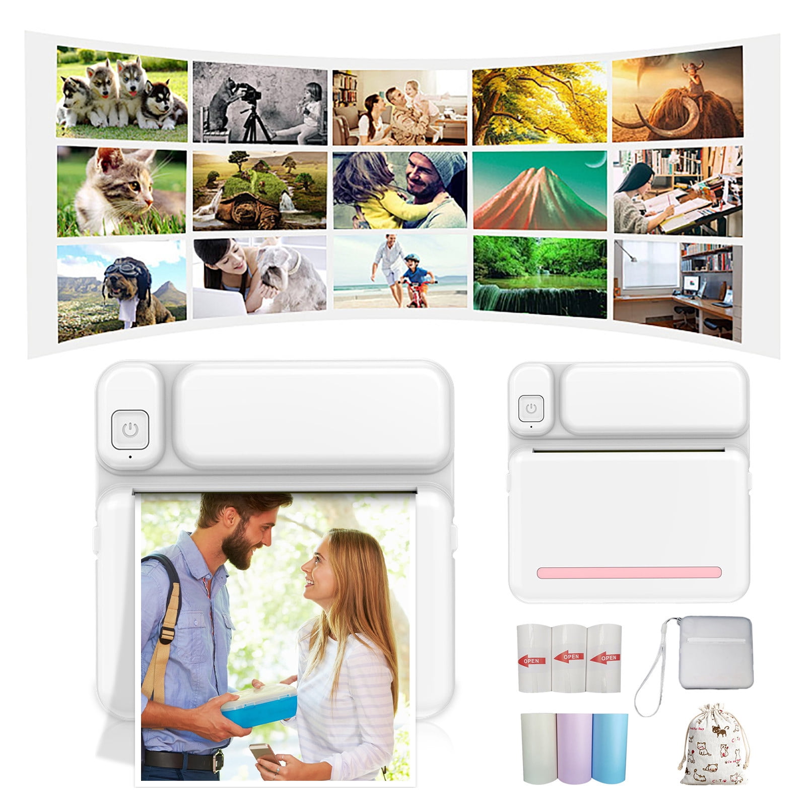 Meitianfacai Thermal Portable Bluetooth Printers 57mm Mini Wireless POS Thermal Image Photo Printers For Android IOS Mobile Phone