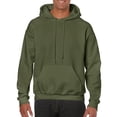 thumbnail image 1 of Gildan Chandail à Capuchon en Molleton Épais pour Hommes, 5TG, Vert Militaire, 1 of 2
