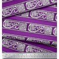thumbnail image 2 of Soimoi Modal Satin Fabric Leaves & Floral Block Print Fabric by Yard 42 Inch Wide, 2 of 4