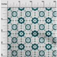 thumbnail image 1 of oneOone Viscose Jersey Dark Teal Blue Fabric Geometric Block Sewing Craft Projects Fabric Prints By Yard 60 Inch Wide, 1 of 5