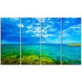 thumbnail image 2 of Paysage Marin Pittoresque Vert Bleu - Œuvre d'Art Moderne sur Toile, 2 of 3