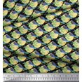 thumbnail image 3 of Soimoi Satin Silk Fabric Bird,Palm Tree & Sun Nature Printed Fabric 1 Yard 42 Inch Wide, 3 of 3