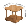 thumbnail image 3 of Beige Wooden Side Table 53X40X40Cm Small End Table With Storage Shelf Living Room Coffee Table Nightstand For Bedroom Sofa Balcony Compact Furniture With Open Shelf Design Modern Home Deco, 3 of 6