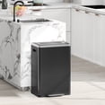 thumbnail image 2 of HOMCOM 2 x 20 Liter Garbage Can, Trash Can with Removable Buckets, Black, 2 of 10
